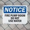 Signmission Fire Pump Room Do Not Use Water OSHA Notice Sign, Plastic, 10in W x 7in L, 2PK OS-2PACK-NS-P-710-L-12636 - alternate 5
